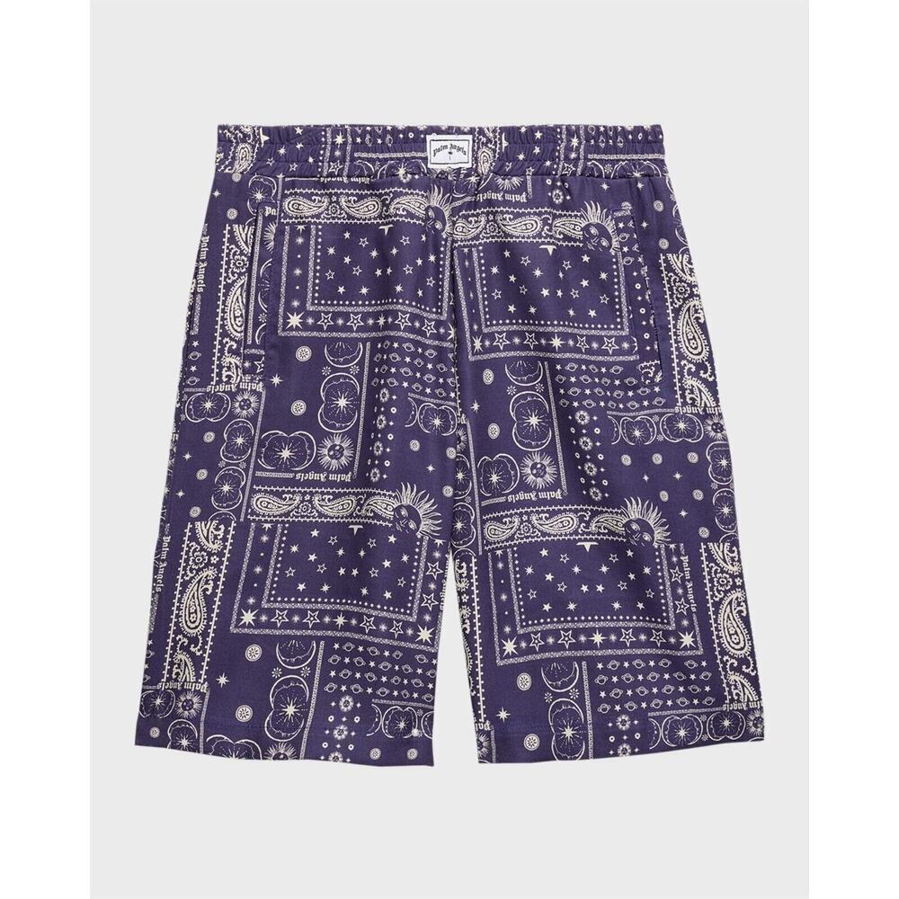 Palm Angels Girl's Astro Paisley Printed Shorts, Size 12 $244